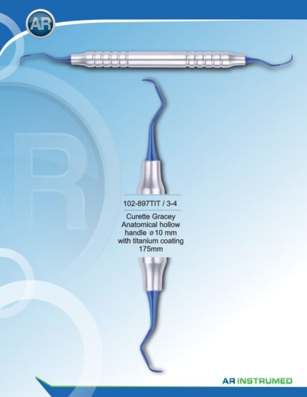 AR INSTRUMED Curette Gracey 3-4 Titanium Coated 175 mm Instrument