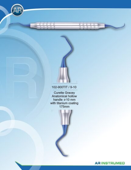 AR INSTRUMED Curette Gracey 9-10 Titanium Coated 175 mm Instrument