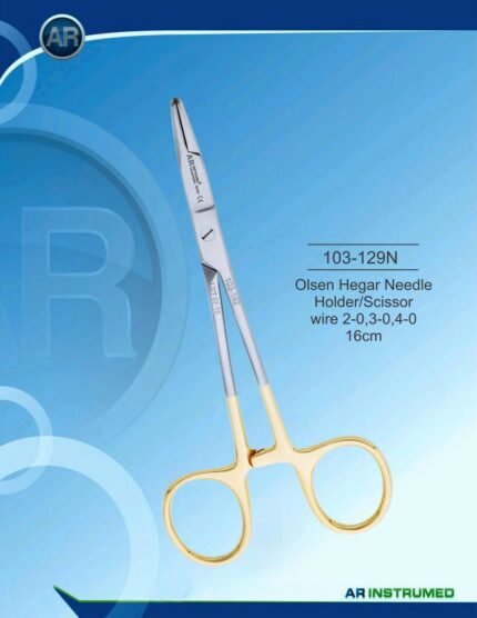AR INSTRUMED Olsen Hegar Needle Holder Scissors 16 cm Stainless Steel