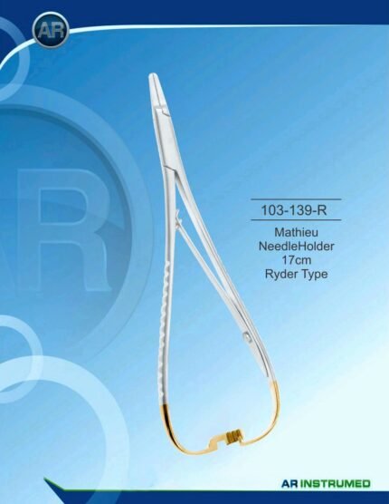 AR INSTRUMED Mathieu Ryder Needle Holder 17 cm TC Gold Surgical Instrument