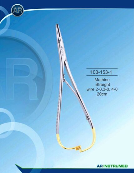 AR INSTRUMED Mathieu Straight Wire Needle Holder 20 cm Surgical Instrument
