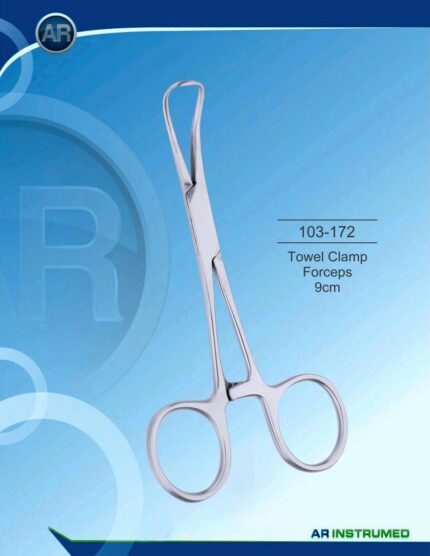 AR INSTRUMED Backhaus Towel Clamp Forceps with Ergonomic Ring Handle