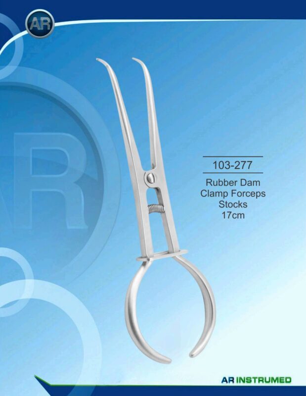 AR INSTRUMED Rubber Dam Clamp Forceps Stocks 17 cm Stainless Steel Instrument