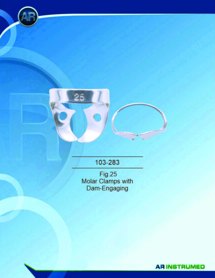 AR INSTRUMED Molar Rubber Dam Clamp Stainless Steel Dental Instrument