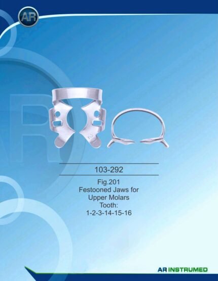 AR INSTRUMED Rubber Dam Clamp Fig. 201 Festooned Jaws Dental Surgical Instruments