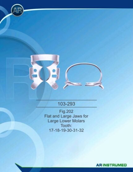AR INSTRUMED Rubber Dam Clamp Fig. 202 Flat and Large Jaws Dental Surgical Instruments
