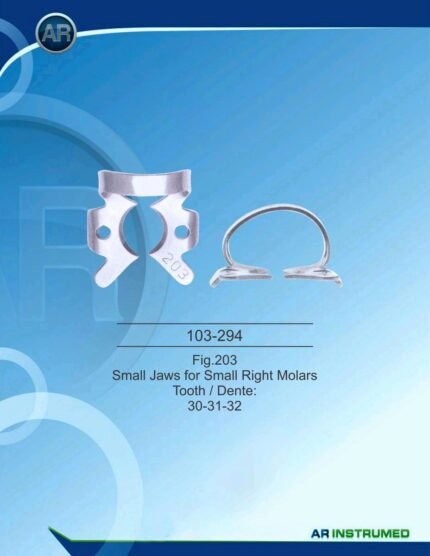 AR INSTRUMED Rubber Dam Clamp Fig. 203 Small Jaws Dental Surgical Instruments