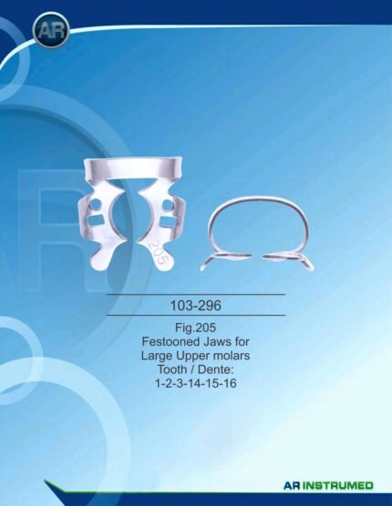AR INSTRUMED Rubber Dam Clamp Fig. 205 Festooned Jaws Dental Surgical Instruments