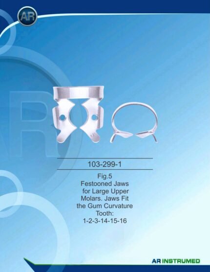 AR INSTRUMED Rubber Dam Clamp Fig. 5 Festooned Jaws Dental Surgical Instruments