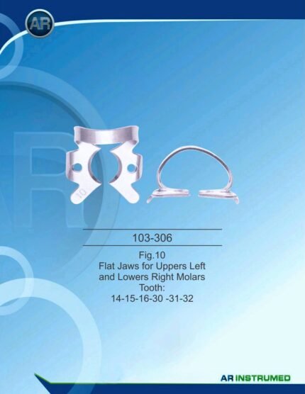 AR INSTRUMED Rubber Dam Clamp Fig. 10 Flat Jaws Stainless Steel Dental Surgical Instrument