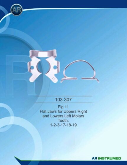 AR INSTRUMED Rubber Dam Clamp Fig. 11 Flat Jaws Stainless Steel Dental Surgical Instrument