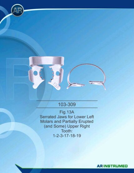 AR INSTRUMED Rubber Dam Clamp Fig. 13A Serrated Jaws Stainless Steel Instrument
