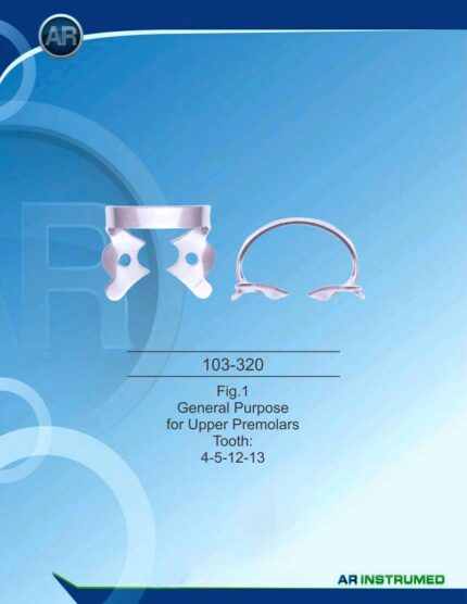 Fig. 1 Rubber Dam Clamp General Purpose Dental Isolation Instrument Stainless Steel
