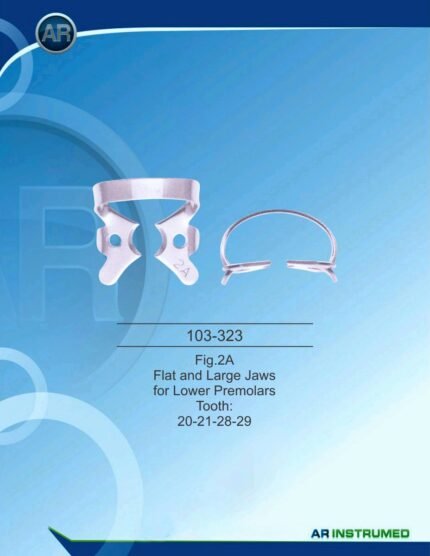 AR INSTRUMED Rubber Dam Clamp Fig. 2A Flat and Large Jaws Dental Surgical Instruments
