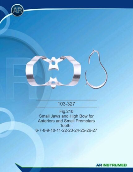 AR INSTRUMED Rubber Dam Clamp Fig. 210 Small Jaws and High Bow Dental Surgical Instruments
