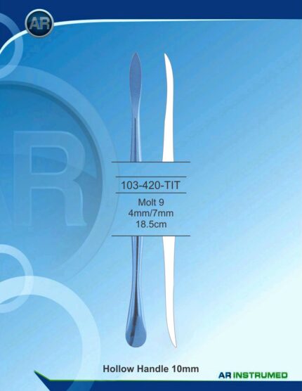 AR INSTRUMED Molt Periosteal Elevator No. 9 18.5 cm Blue Surgical Instrument