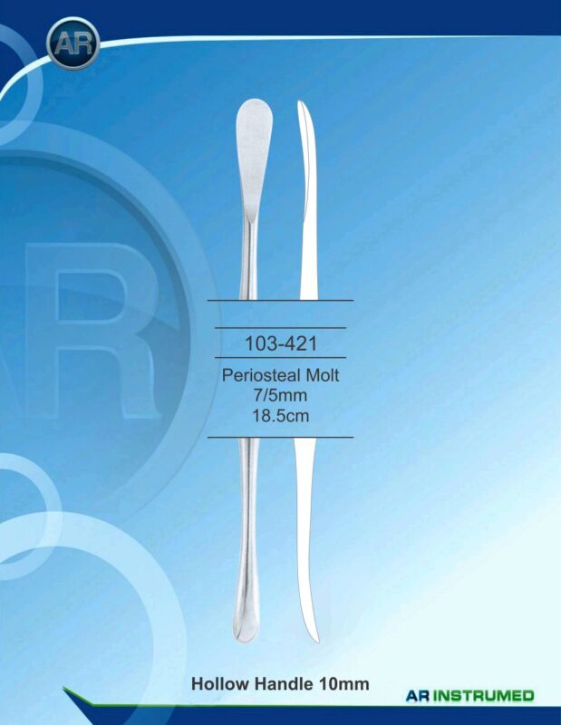 Blue Hollow Handle Molt Periosteal Elevator Stainless Steel Instrument