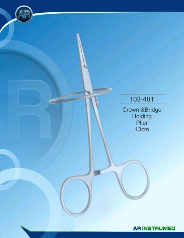 • Stainless Steel Crown and Bridge Holding Forceps 13 cm Instrument