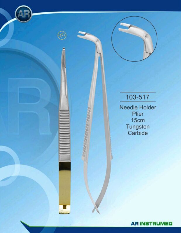 AR INSTRUMED Rubber Dam Forceps 15 cm TC Dental Plier Instrument