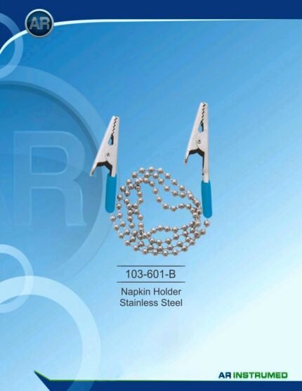 AR INSTRUMED Napkin Holder Stainless Steel Blue Dental Instrument