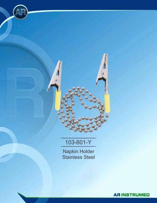 AR INSTRUMED Napkin Holder Stainless Steel Yellow Dental Instrument