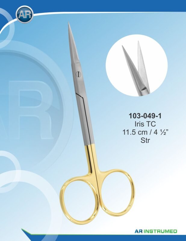 AR INSTRUMED TC Iris Straight Scissors Gold Handle Australia