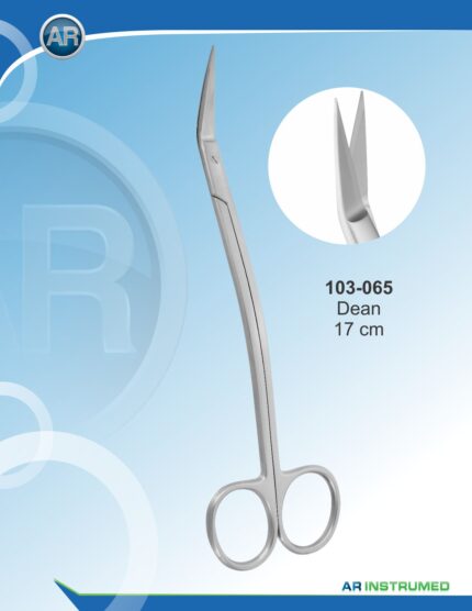 AR INSTRUMED Dean Double Curved Scissor 14 cm Stainless Steel Surgical Instrument