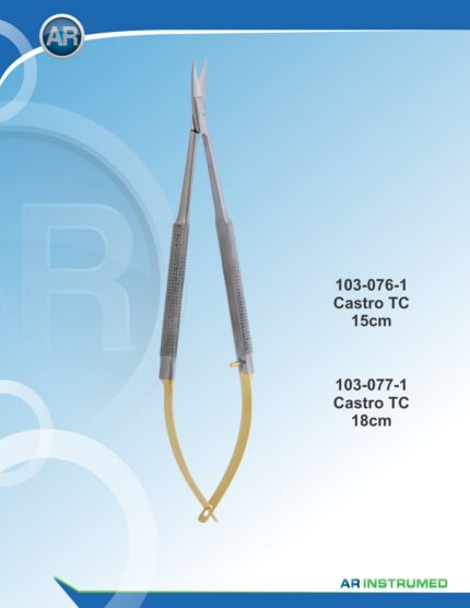 AR INSTRUMED Micro Castro Curved Scissors TC Pakistan
