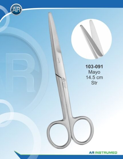 AR INSTRUMED Mayo Scissors Straight 14.5 cm Surgical Instrument