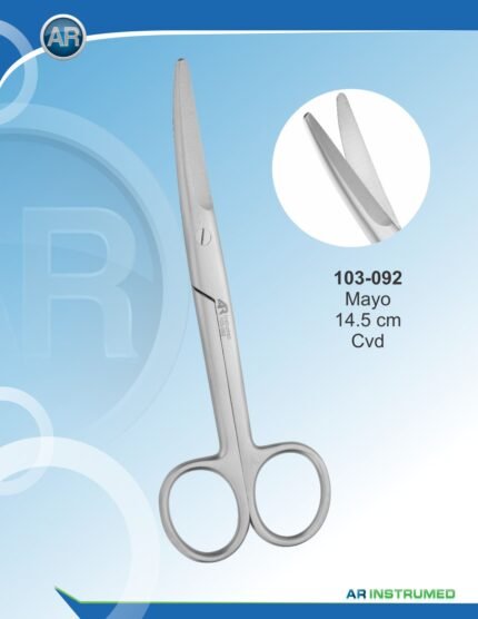 AR INSTRUMED Mayo Scissors Curved 14.5 cm Surgical Instrument