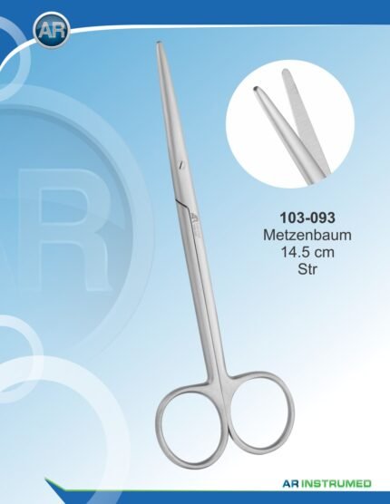 AR INSTRUMED Metzenbaum Scissors Straight 14.5 cm Surgical Instrument