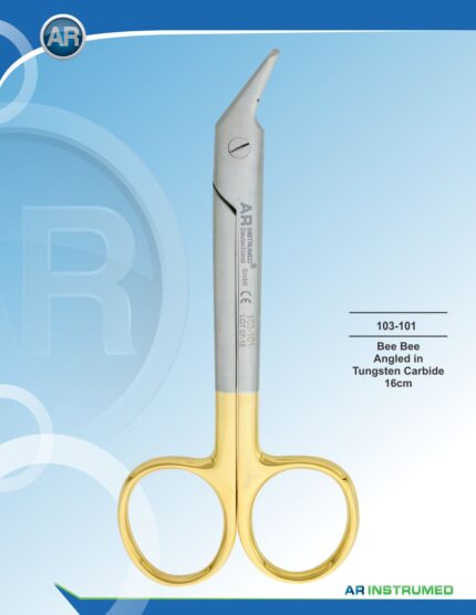 AR INSTRUMED TC Beebee Angled Scissors 16 cm Surgical Instrument