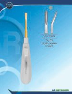 AR INSTRUMED Root Elevator Fig.05 Lindo Levian 3.5mm Gold dental instrument Pakistan gold coated root elevator ergonomic handle professional dental extraction instrument Pakistan