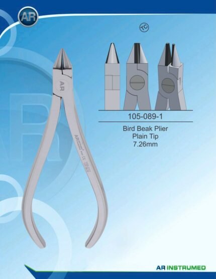 AR INSTRUMED Bird Beak Plier Plain Tip TC Stainless Steel Orthodontic Tool