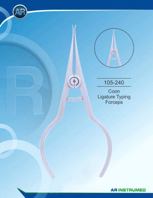 AR INSTRUMED Coon Ligature Typing Forceps Stainless Steel