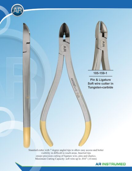 Pin & Ligature Soft Wire Cutter Tungsten-Carbide max 0.40mm .016" Wire