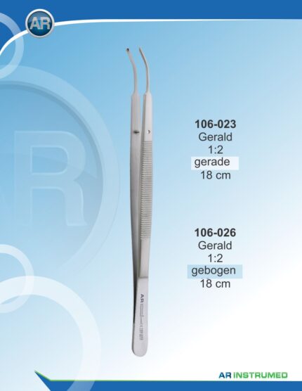 AR INSTRUMED Gerald Forceps Straight 1:2 18 cm Surgical Instrument