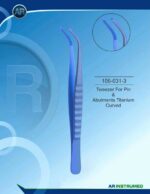 Tweezers For Pin & Abutments Titanium Curved - Image 2