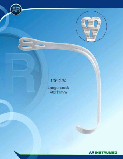 AR INSTRUMED Langenbeck Retractor 40×11 mm Surgical Instrument