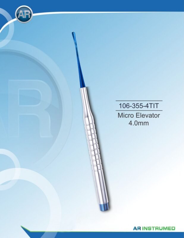 AR INSTRUMED Dental Mini Root Elevator 4.0mm Blue Plasma Serrated Tip Pakistan