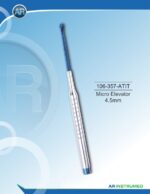 AR INSTRUMED Dental Mini Root Elevator 3.5mm Plasma Straightly Curved Tip with Non-Slip Silicone Handle