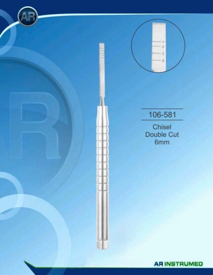 AR INSTRUMED Bone Chisel Double Cut 6mm Stainless Steel Instrument