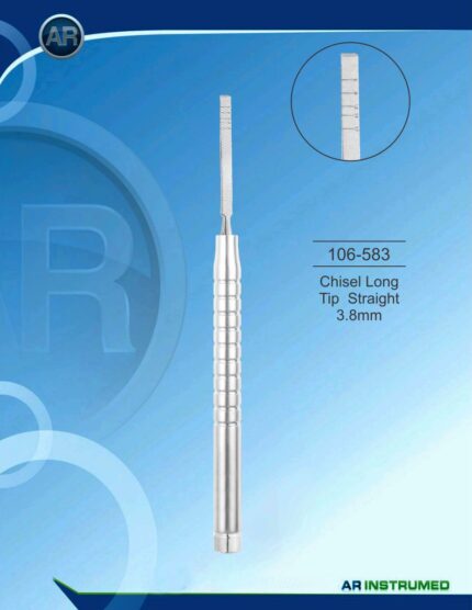 AR INSTRUMED Bone Chisel Long Tip Curved 3.8 mm Stainless Steel Instrument