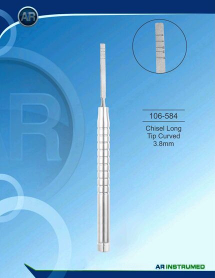 AR INSTRUMED Bone Chisel Long Tip Curved 3.8 mm Stainless Steel Instrument