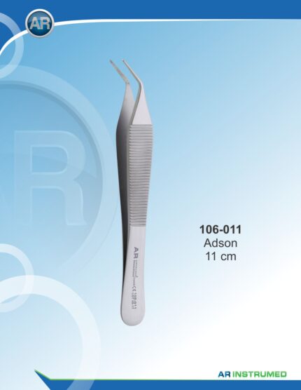 AR INSTRUMED Curved Adson Tweezer 12 cm Stainless Steel Surgical Tool