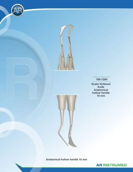 AR INSTRUMED Fig. ME 1 10/11 Scaler solid handle 6mm Pakistan premium stainless steel dental scaler plaque removal instrument periodontal dental instrument Pakistan