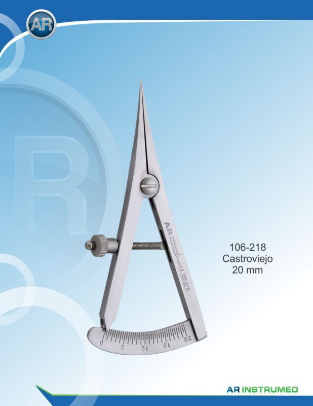 0–20 mm high-precision scale for microsurgical measurements