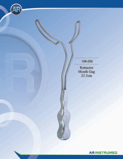AR INSTRUMED Mouth Gag Retractor 23.5 cm Stainless Steel Instrument