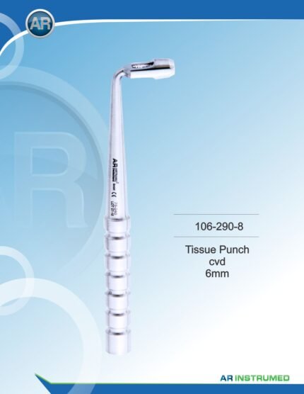 AR INSTRUMED Curved Tissue Punch 6 mm Stainless Steel Instrument