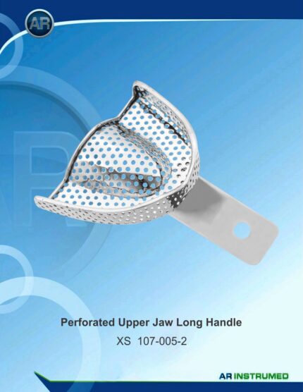 AR INSTRUMED Extra Small Perforated Upper Jaw Impression Tray Long Handle Stainless Steel